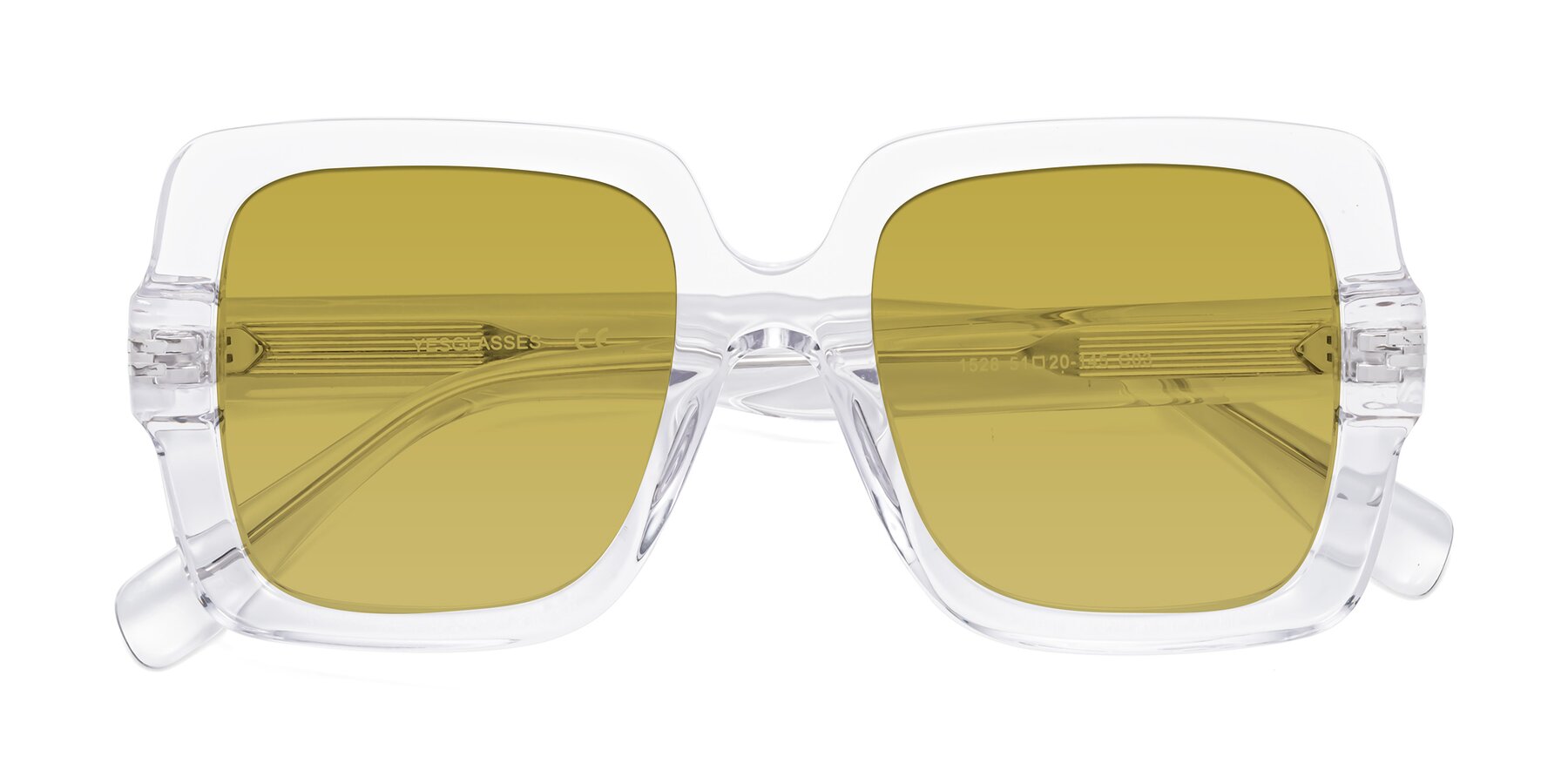 Folded Front of 1528 in Clear with Champagne Tinted Lenses