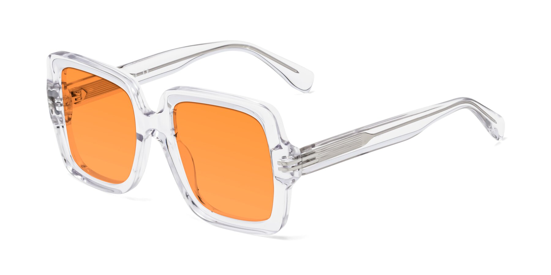 Angle of 1528 in Clear with Orange Tinted Lenses