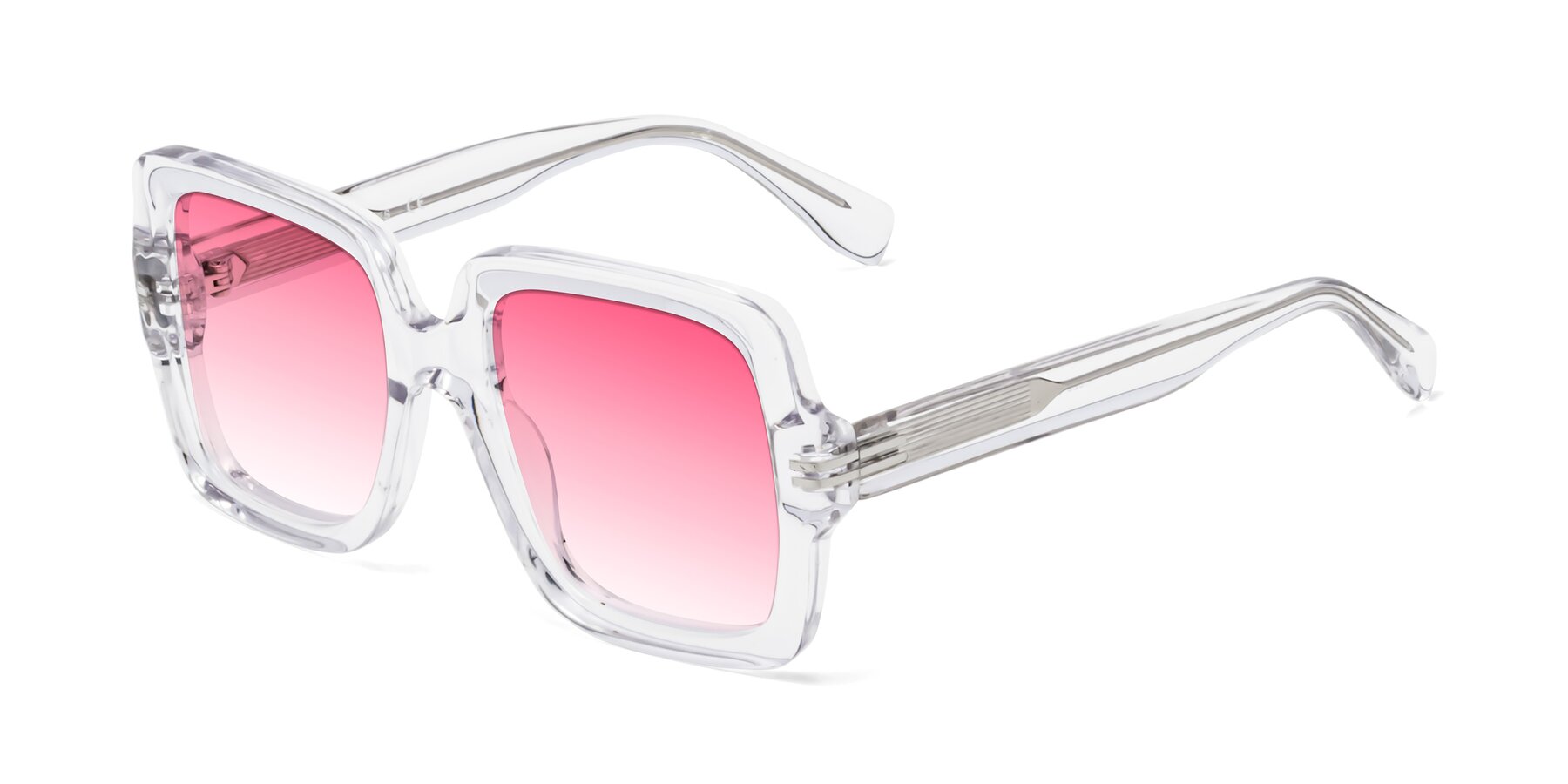 Angle of 1528 in Clear with Pink Gradient Lenses