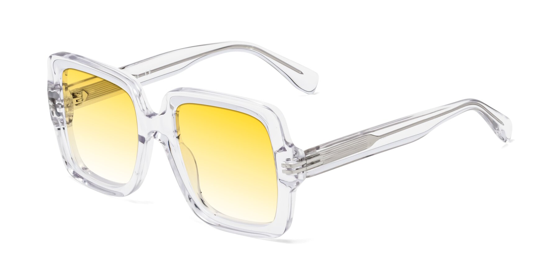 Angle of 1528 in Clear with Yellow Gradient Lenses