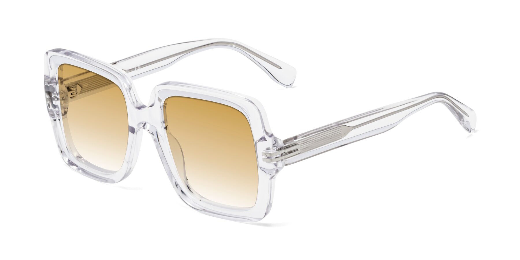 Angle of 1528 in Clear with Champagne Gradient Lenses