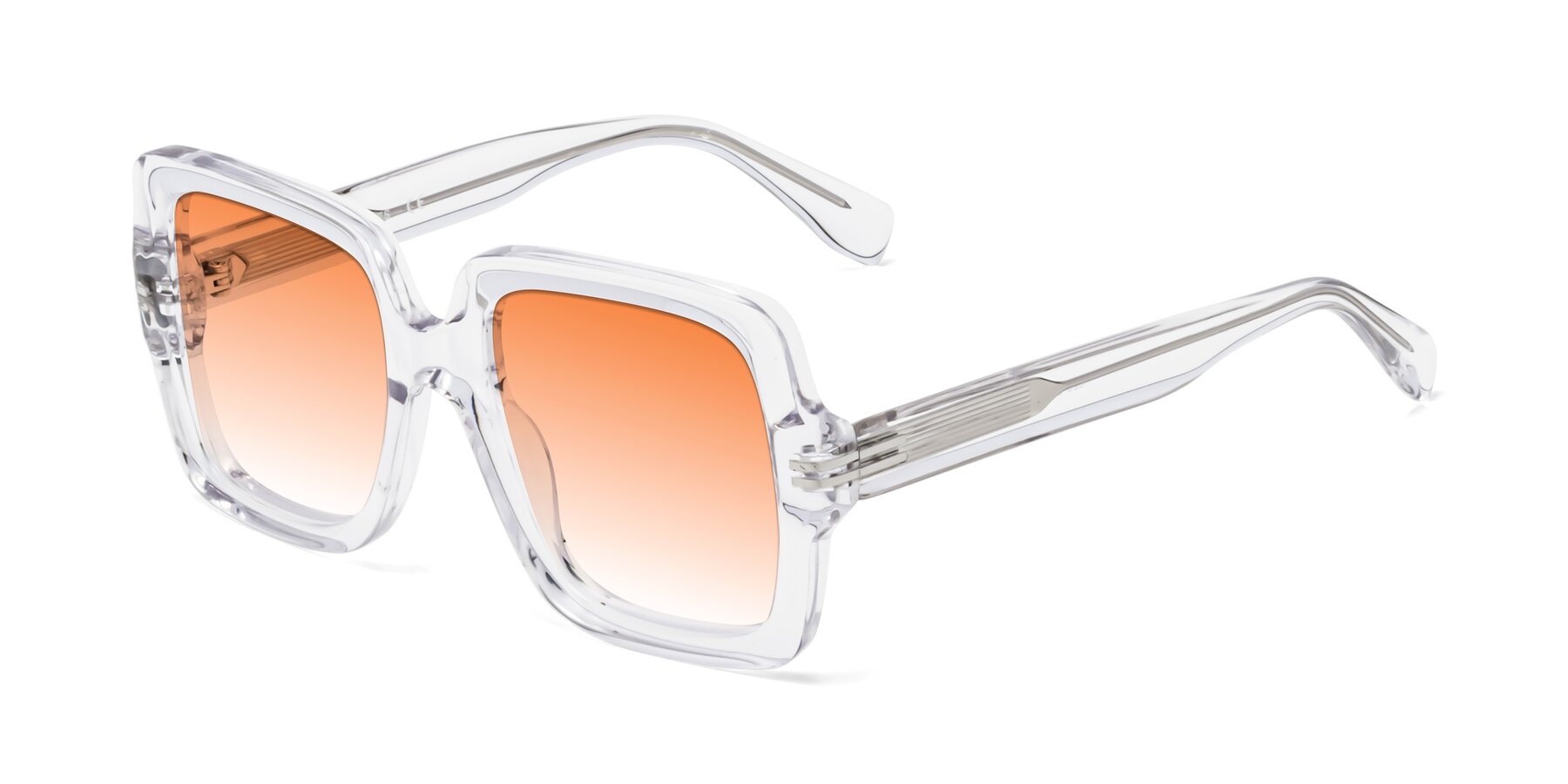 Angle of 1528 in Clear with Orange Gradient Lenses