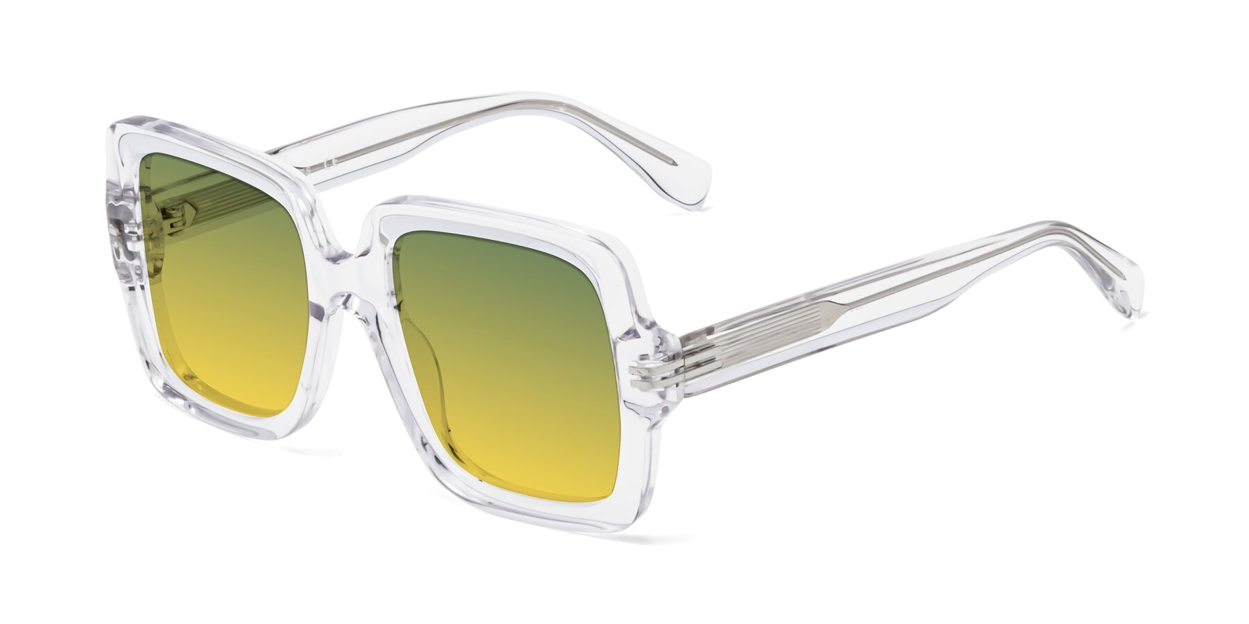 Angle of 1528 in Clear with Green / Yellow Gradient Lenses