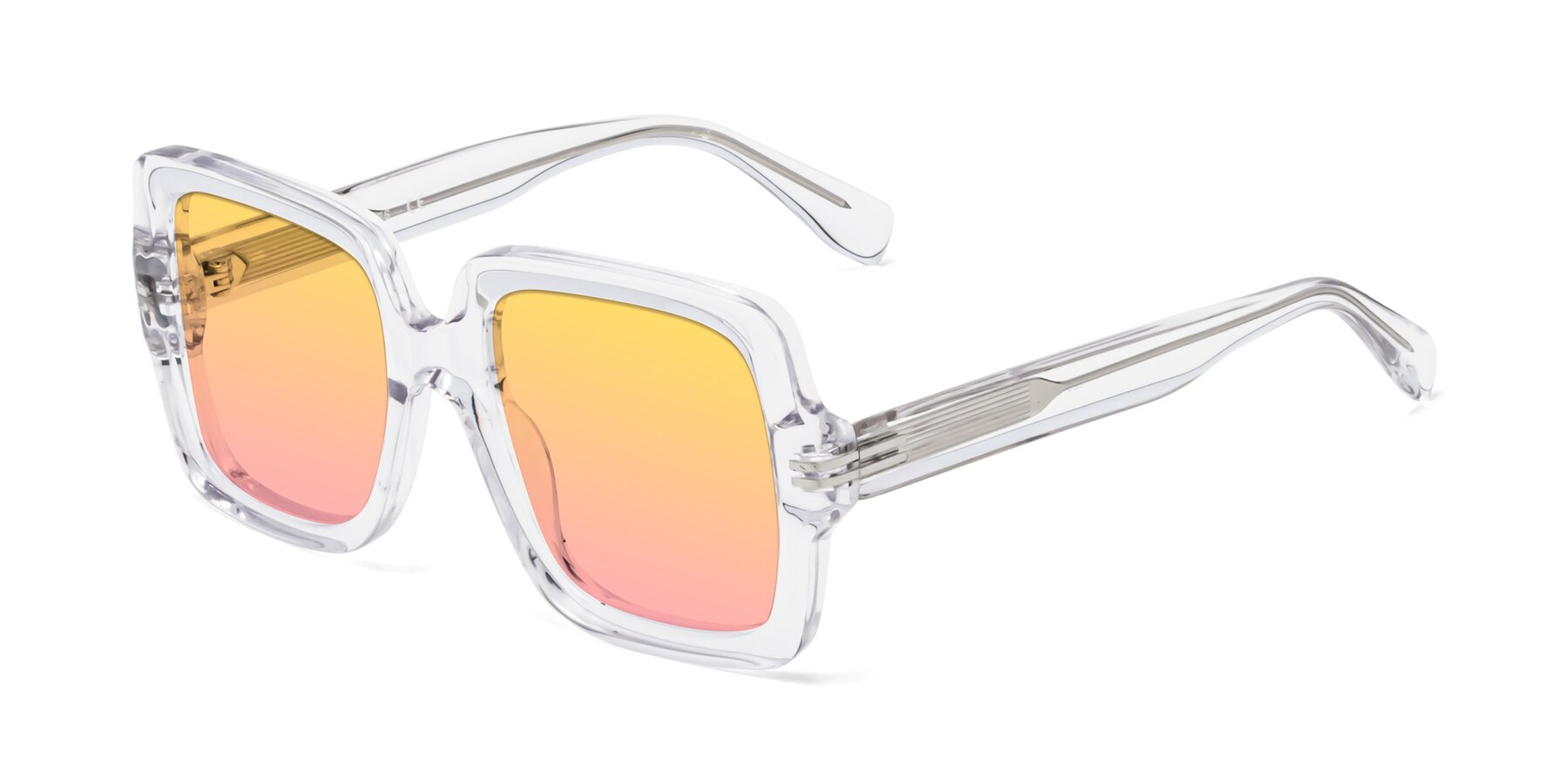 Angle of 1528 in Clear with Yellow / Pink Gradient Lenses