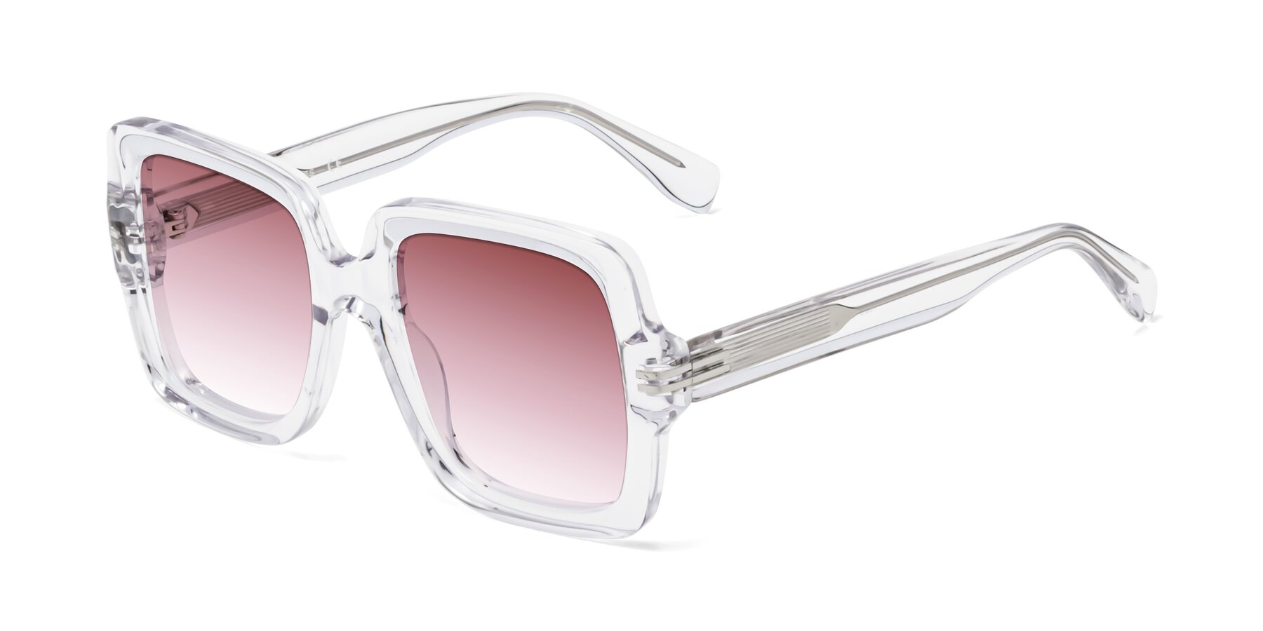 Angle of 1528 in Clear with Garnet Gradient Lenses