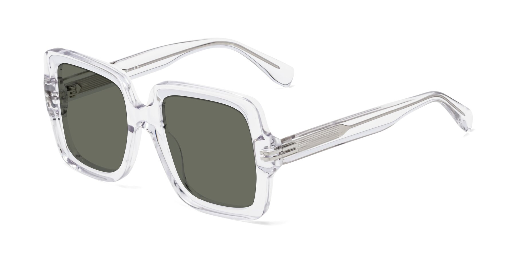 Angle of 1528 in Clear with Gray Polarized Lenses