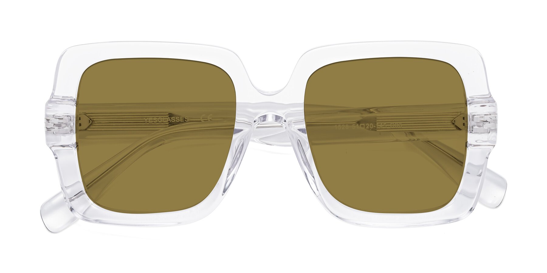 Folded Front of 1528 in Clear with Brown Polarized Lenses