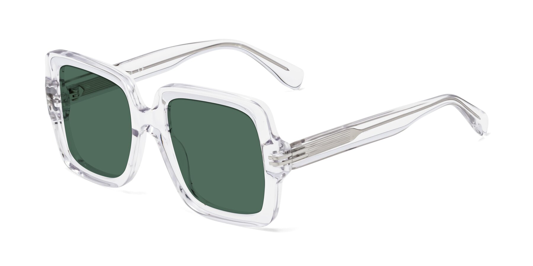 Angle of 1528 in Clear with Green Polarized Lenses