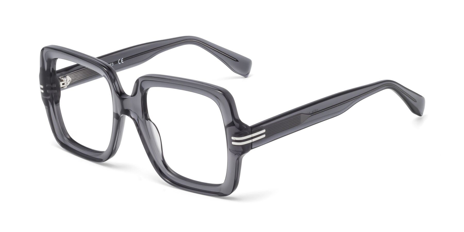 Angle of 1528 in Gray with Clear Blue Light Blocking Lenses