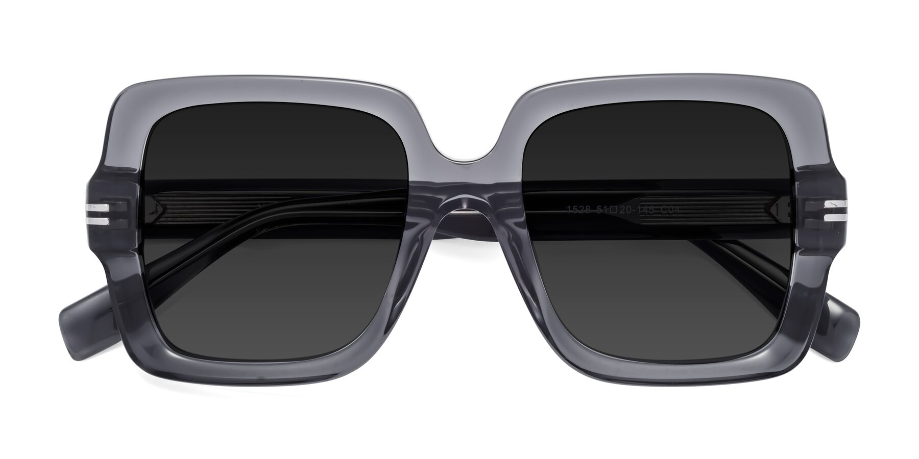 Folded Front of 1528 in Gray with Gray Polarized TAC Lenses