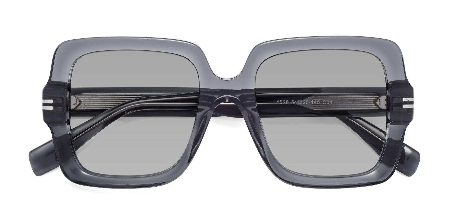Folded Front of 1528 in Gray with Light Gray Tinted Lenses