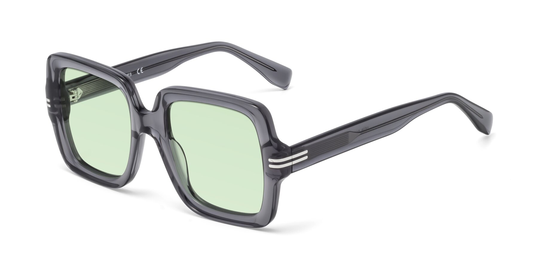 Angle of 1528 in Gray with Light Green Tinted Lenses