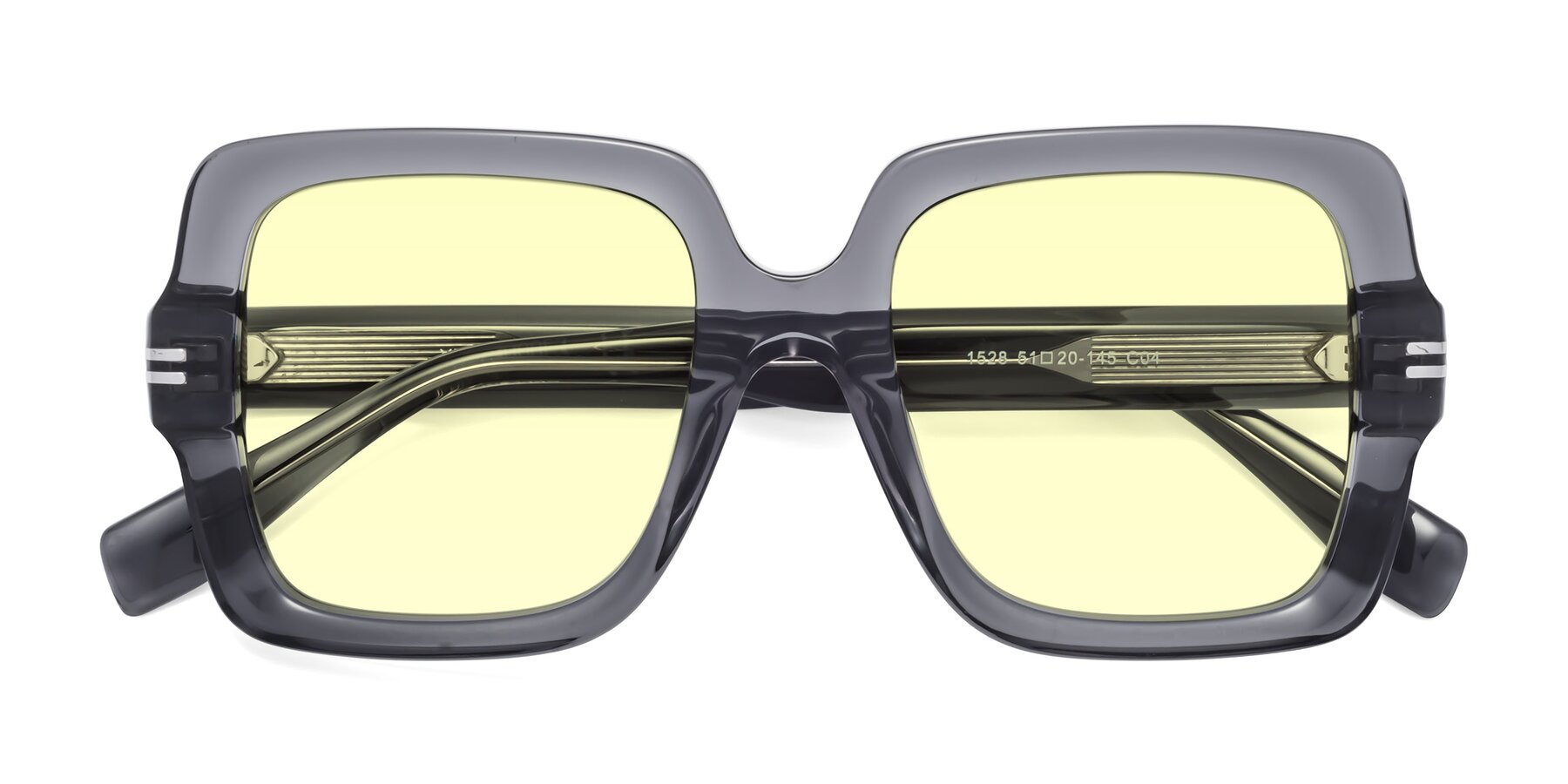 Folded Front of 1528 in Gray with Light Yellow Tinted Lenses