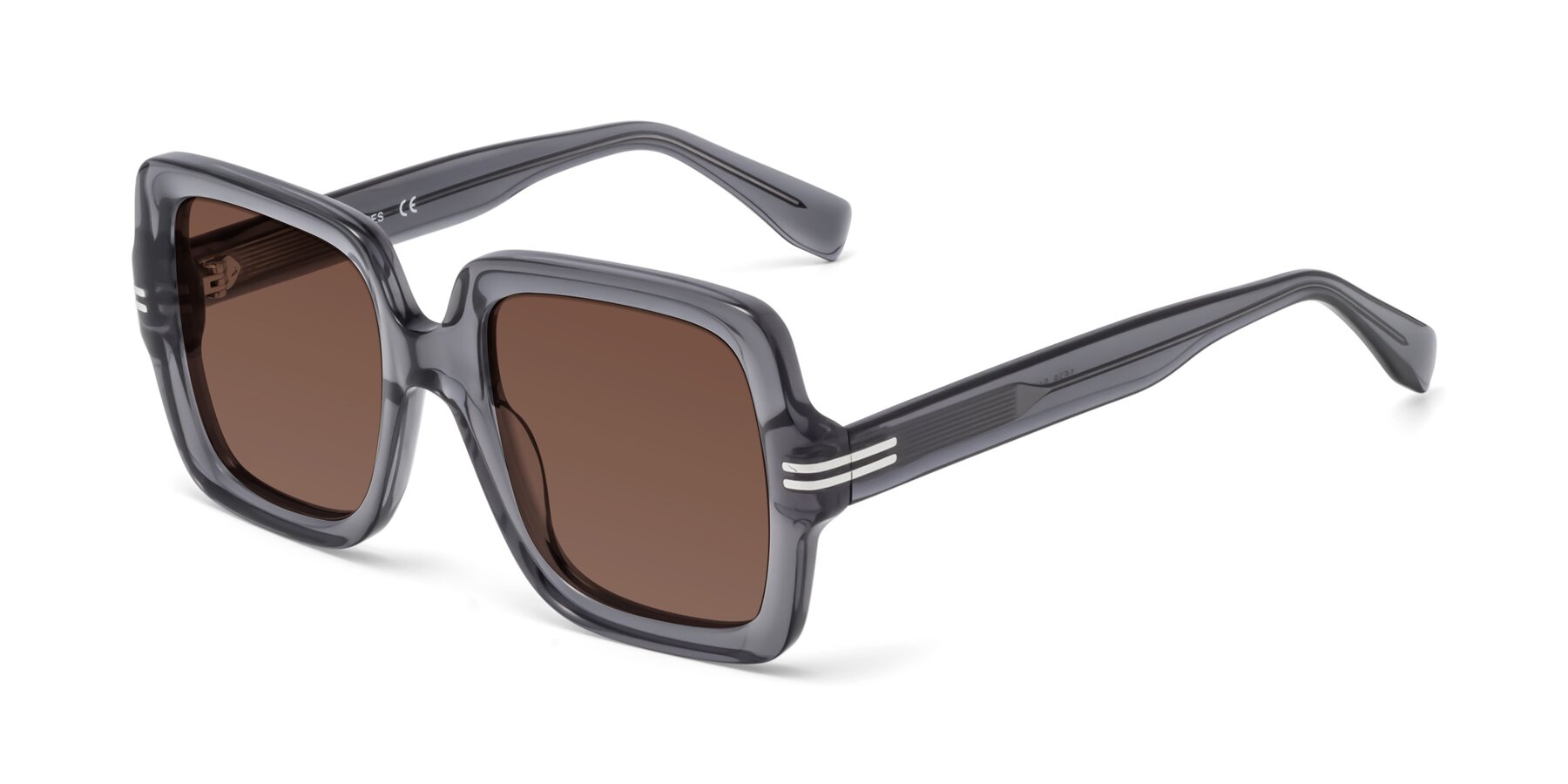 Angle of 1528 in Gray with Brown Tinted Lenses