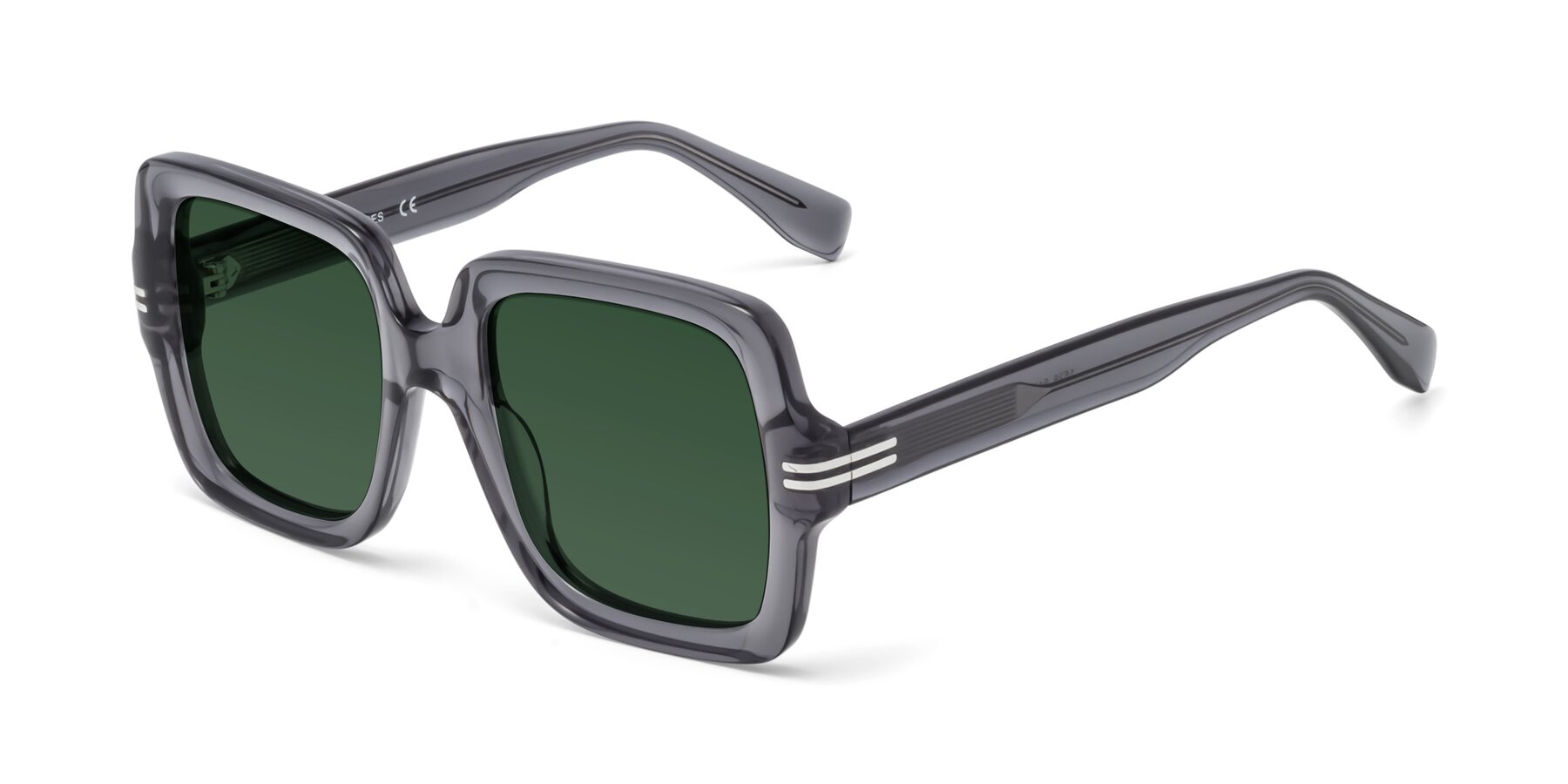 Angle of 1528 in Gray with Green Tinted Lenses