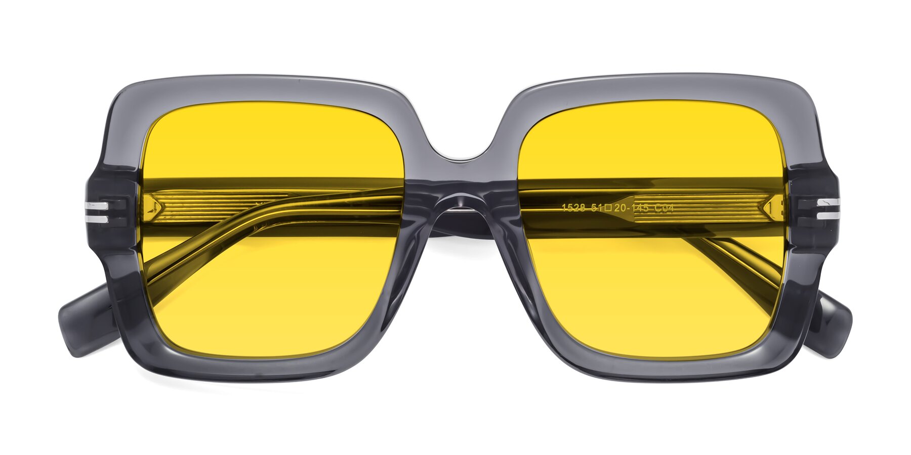 Folded Front of 1528 in Gray with Yellow Tinted Lenses