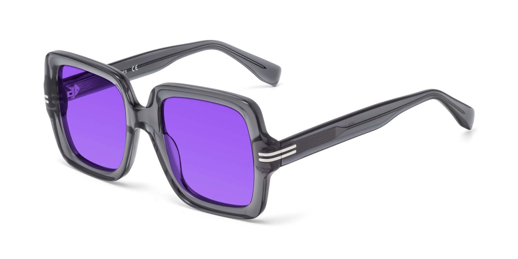 Angle of 1528 in Gray with Purple Tinted Lenses