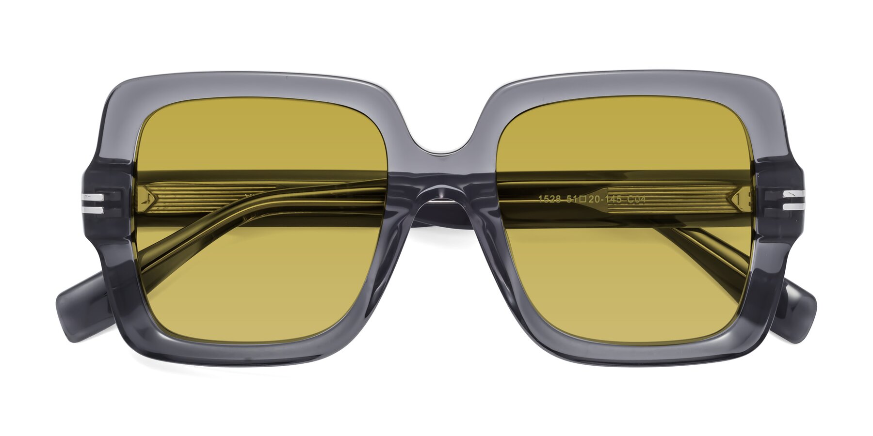 Folded Front of 1528 in Gray with Champagne Tinted Lenses