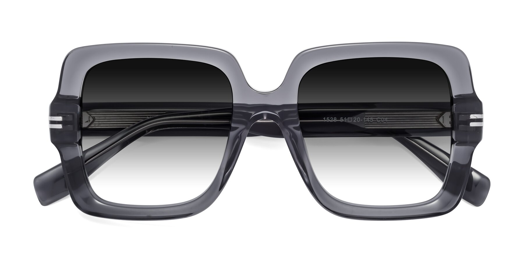 Folded Front of 1528 in Gray with Gray Gradient Lenses