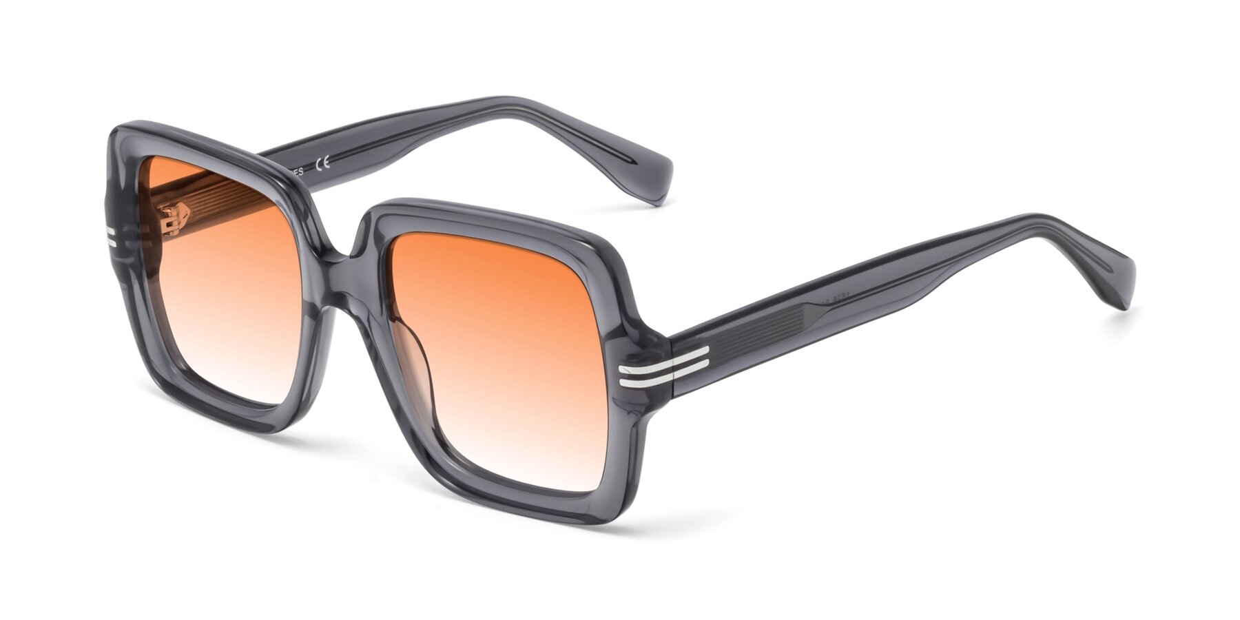 Angle of 1528 in Gray with Orange Gradient Lenses