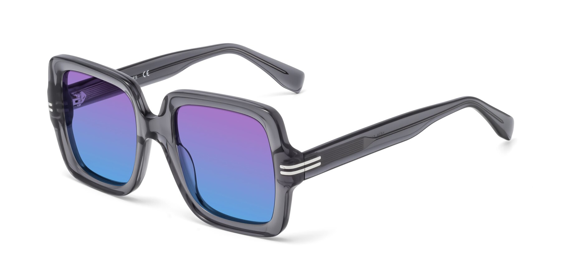Angle of 1528 in Gray with Purple / Blue Gradient Lenses