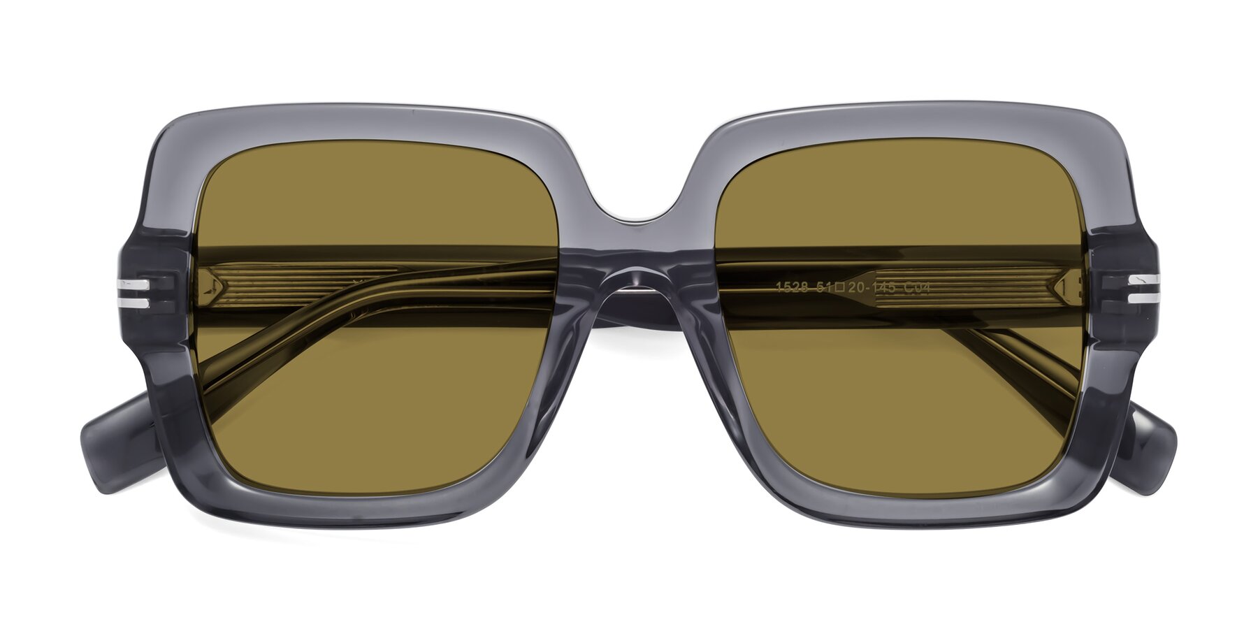 Folded Front of 1528 in Gray with Brown Polarized Lenses