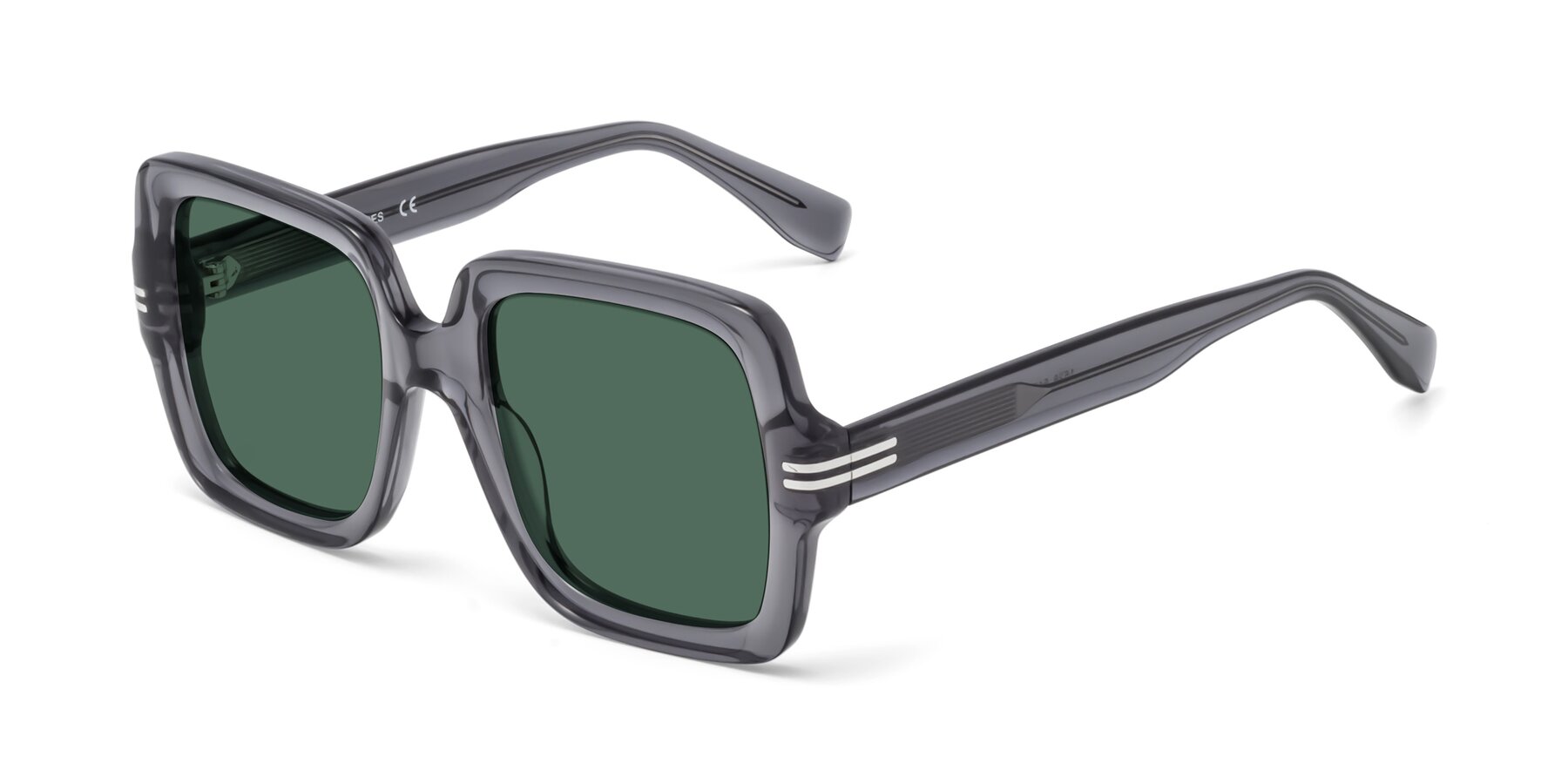 Angle of 1528 in Gray with Green Polarized Lenses