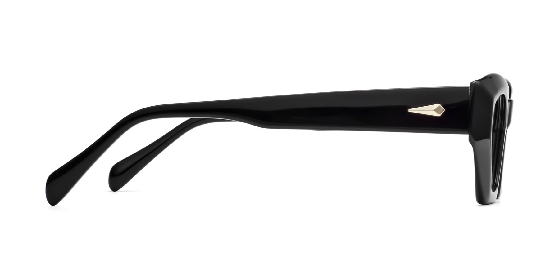 Side of 1549 in Black with Clear Blue Light Blocking Lenses
