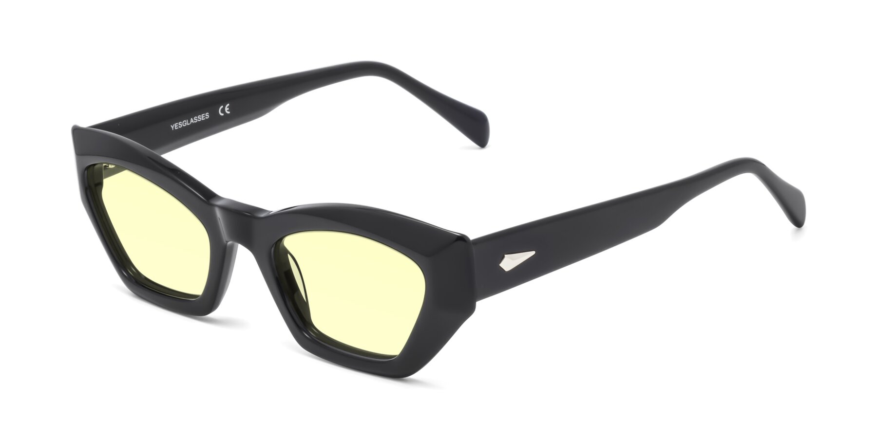 Angle of 1549 in Black with Light Yellow Tinted Lenses