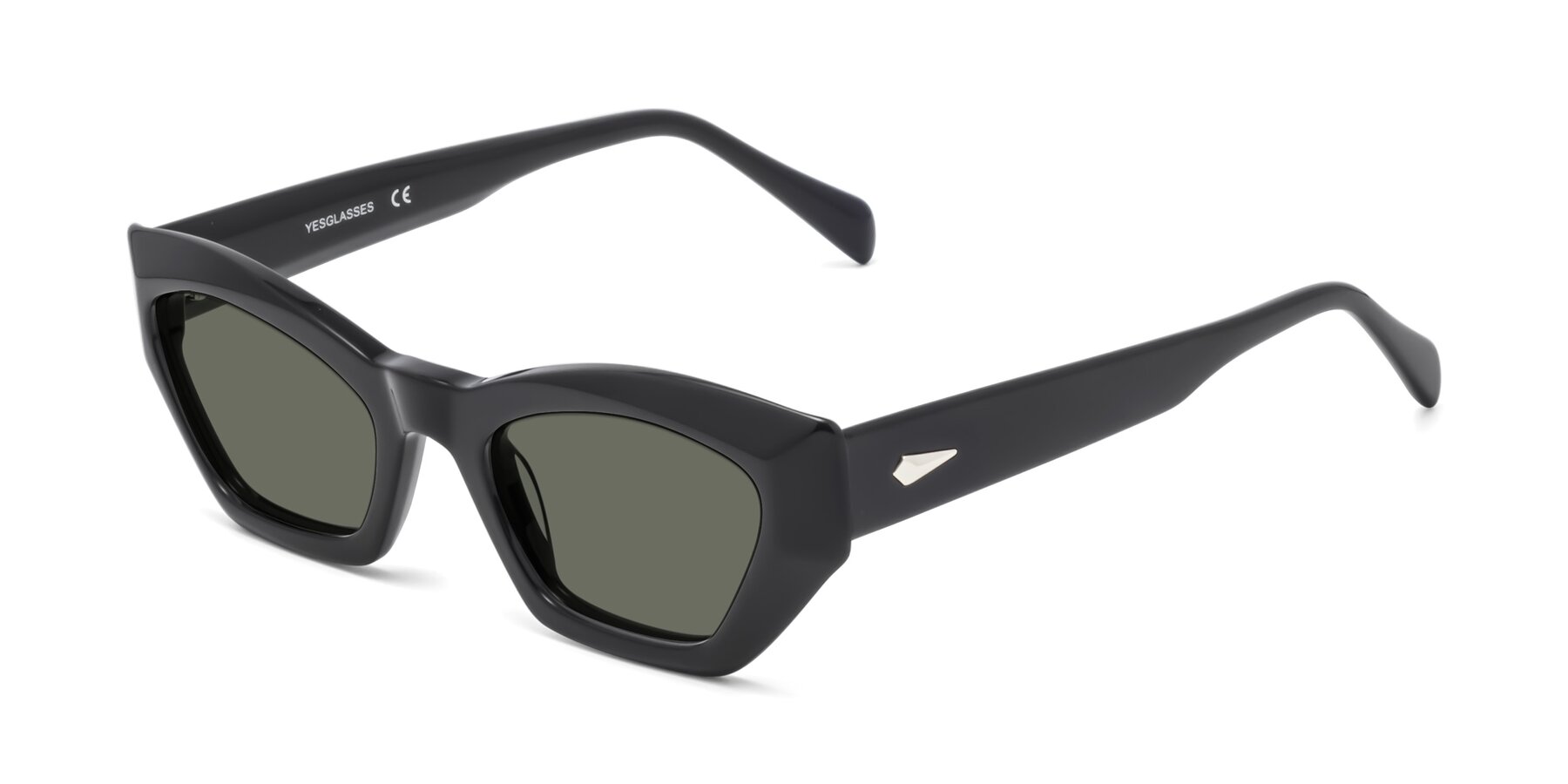Angle of 1549 in Black with Gray Polarized Lenses