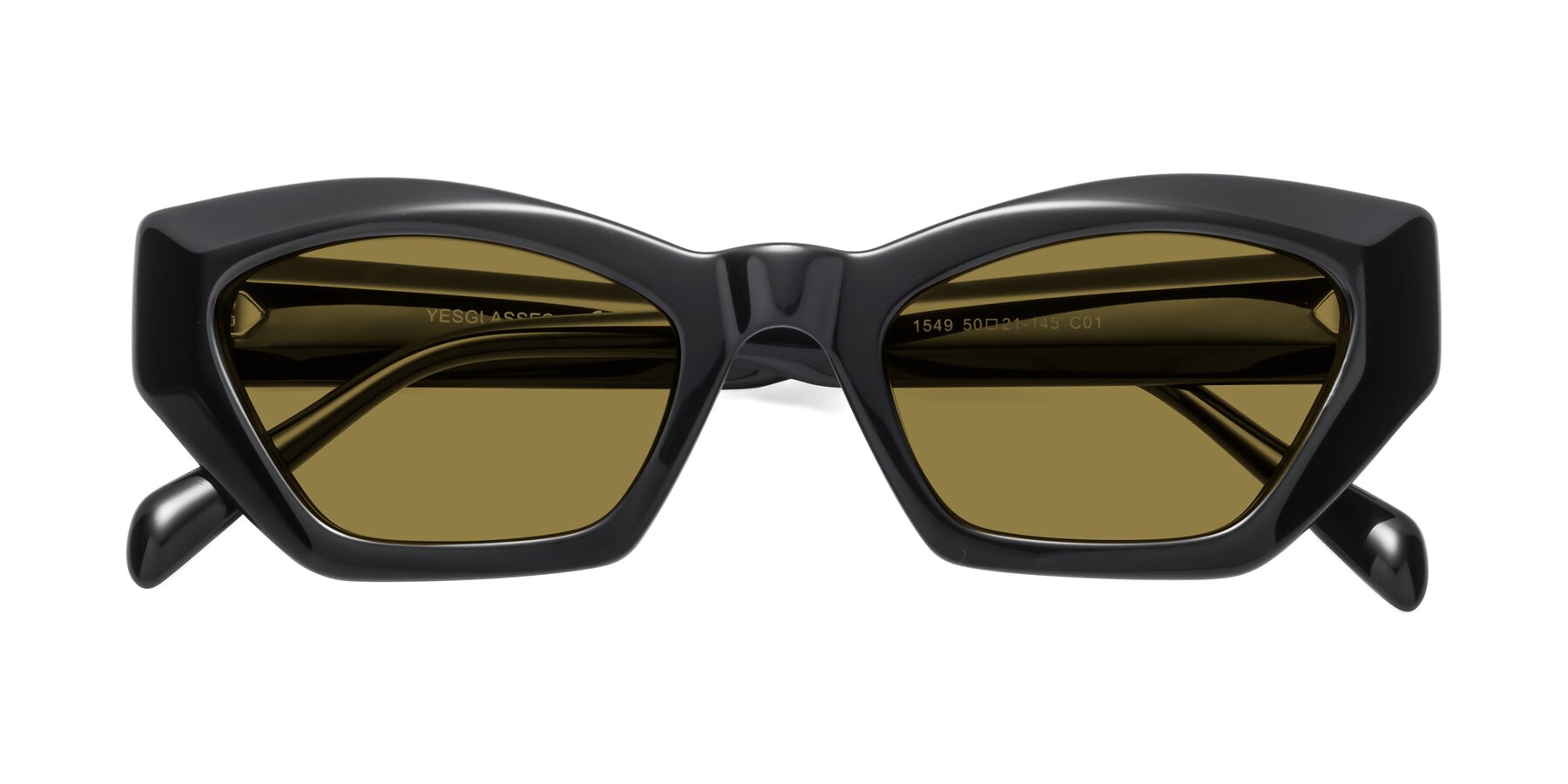 Folded Front of 1549 in Black with Brown Polarized Lenses