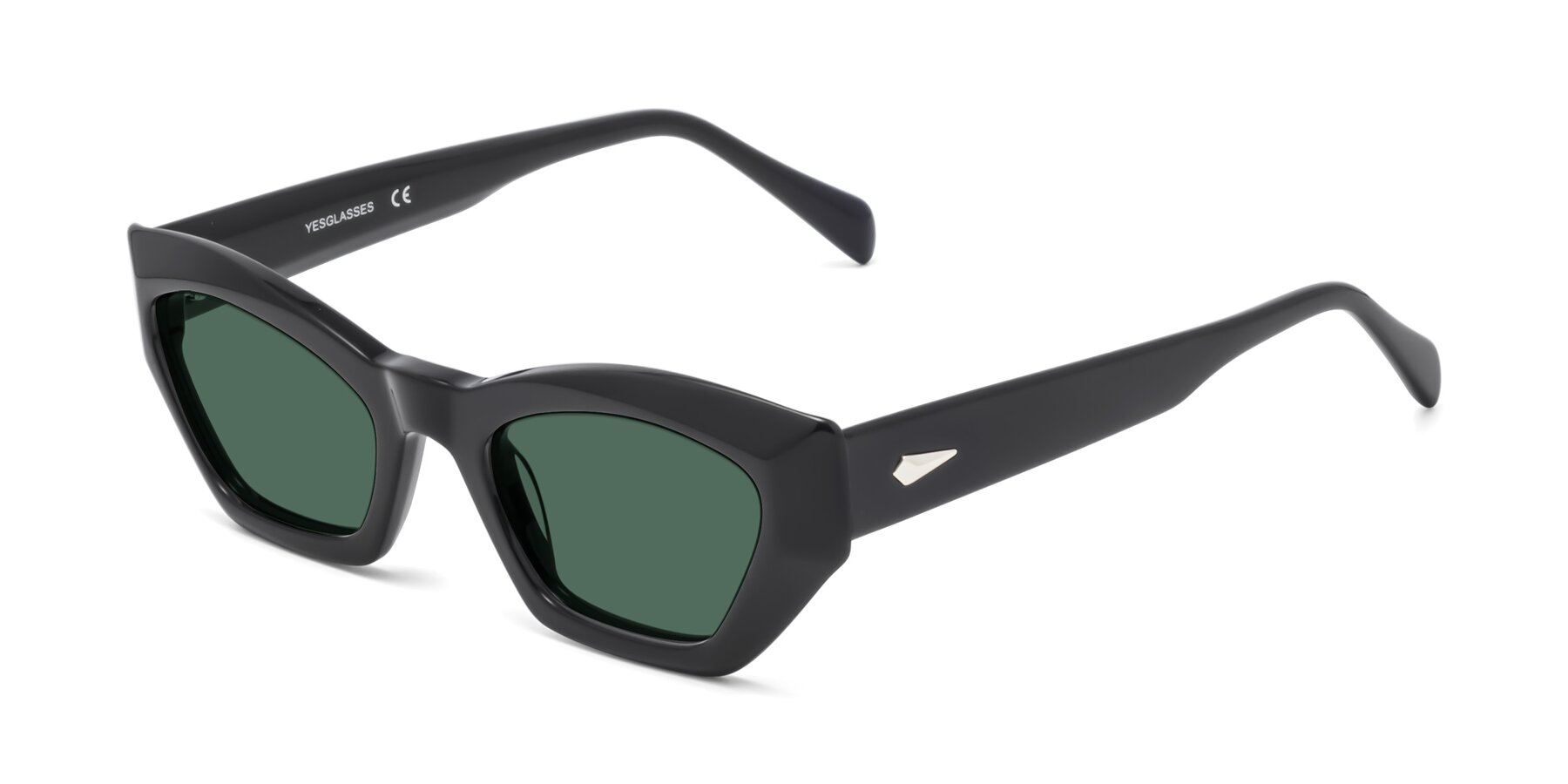 Angle of 1549 in Black with Green Polarized Lenses