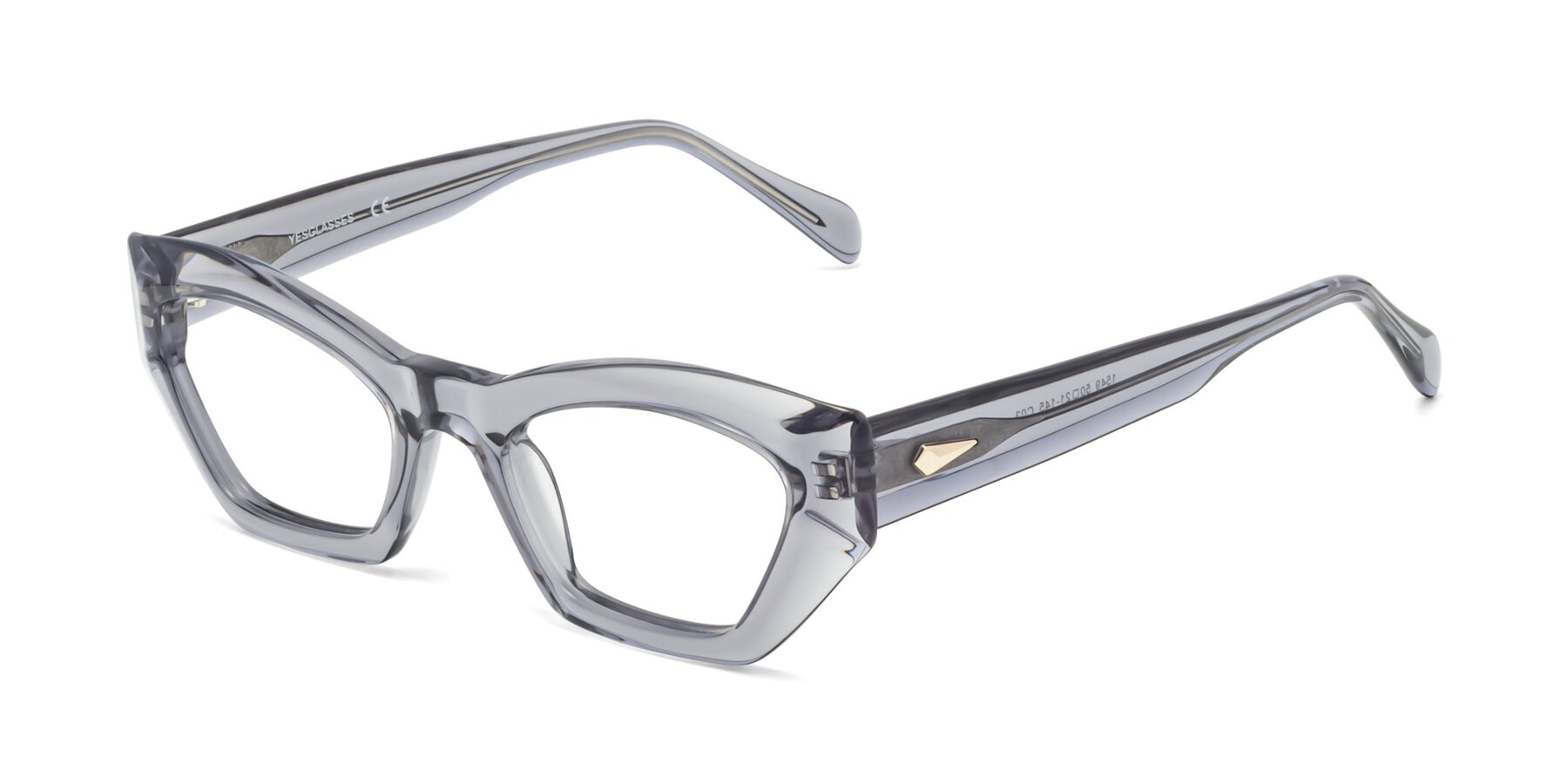 Angle of 1549 in Gray with Clear Eyeglass Lenses