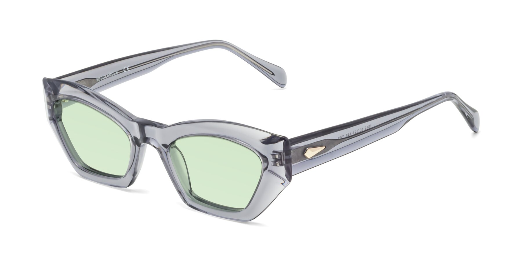 Angle of 1549 in Gray with Light Green Tinted Lenses