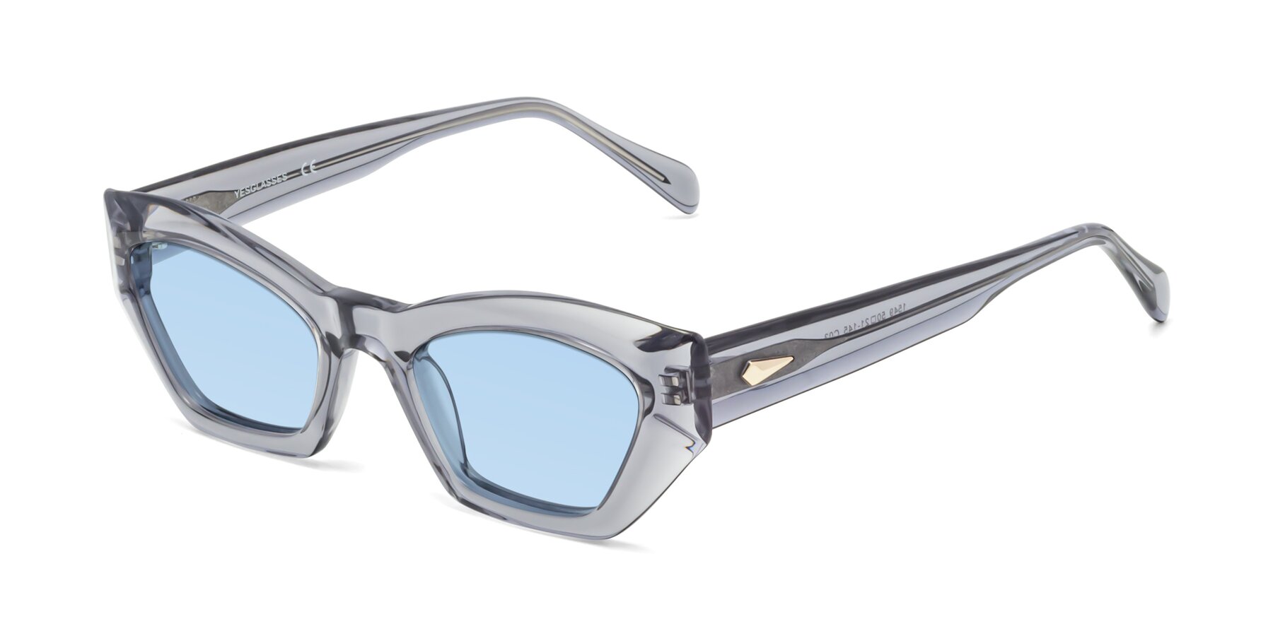 Angle of 1549 in Gray with Light Blue Tinted Lenses
