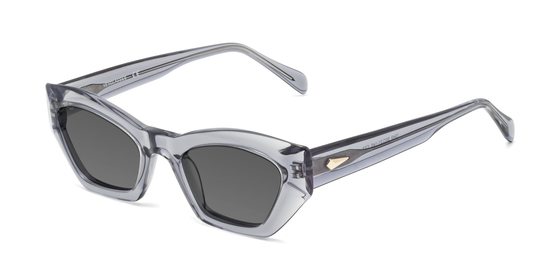 Angle of 1549 in Gray with Medium Gray Tinted Lenses