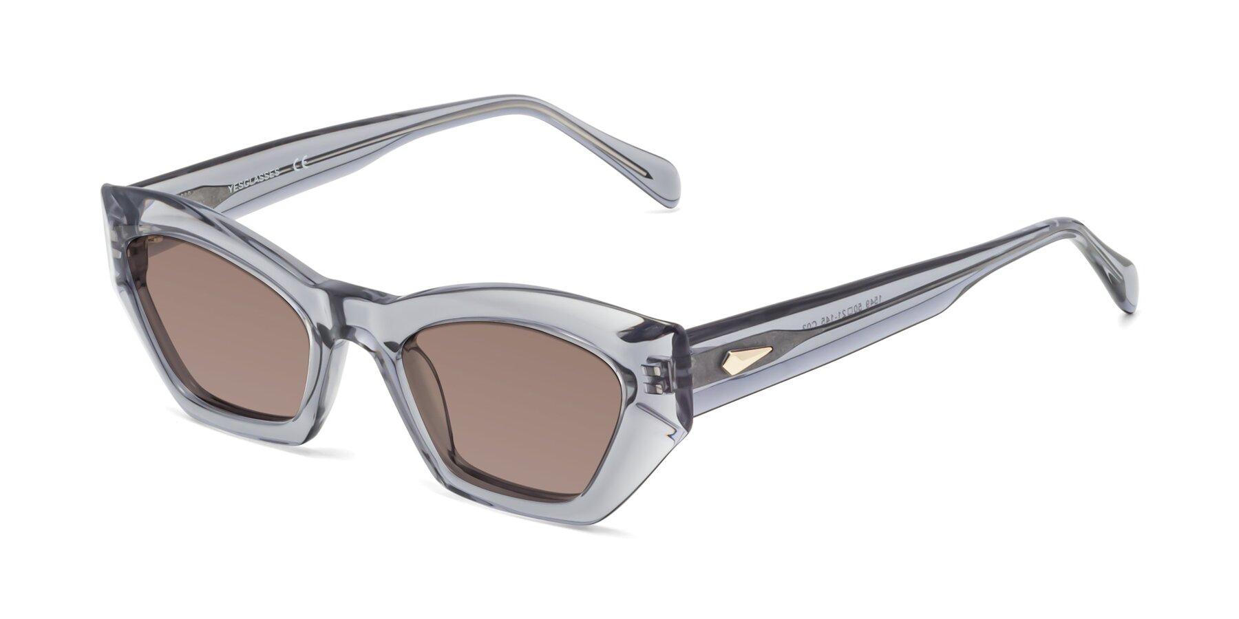 Angle of 1549 in Gray with Medium Brown Tinted Lenses