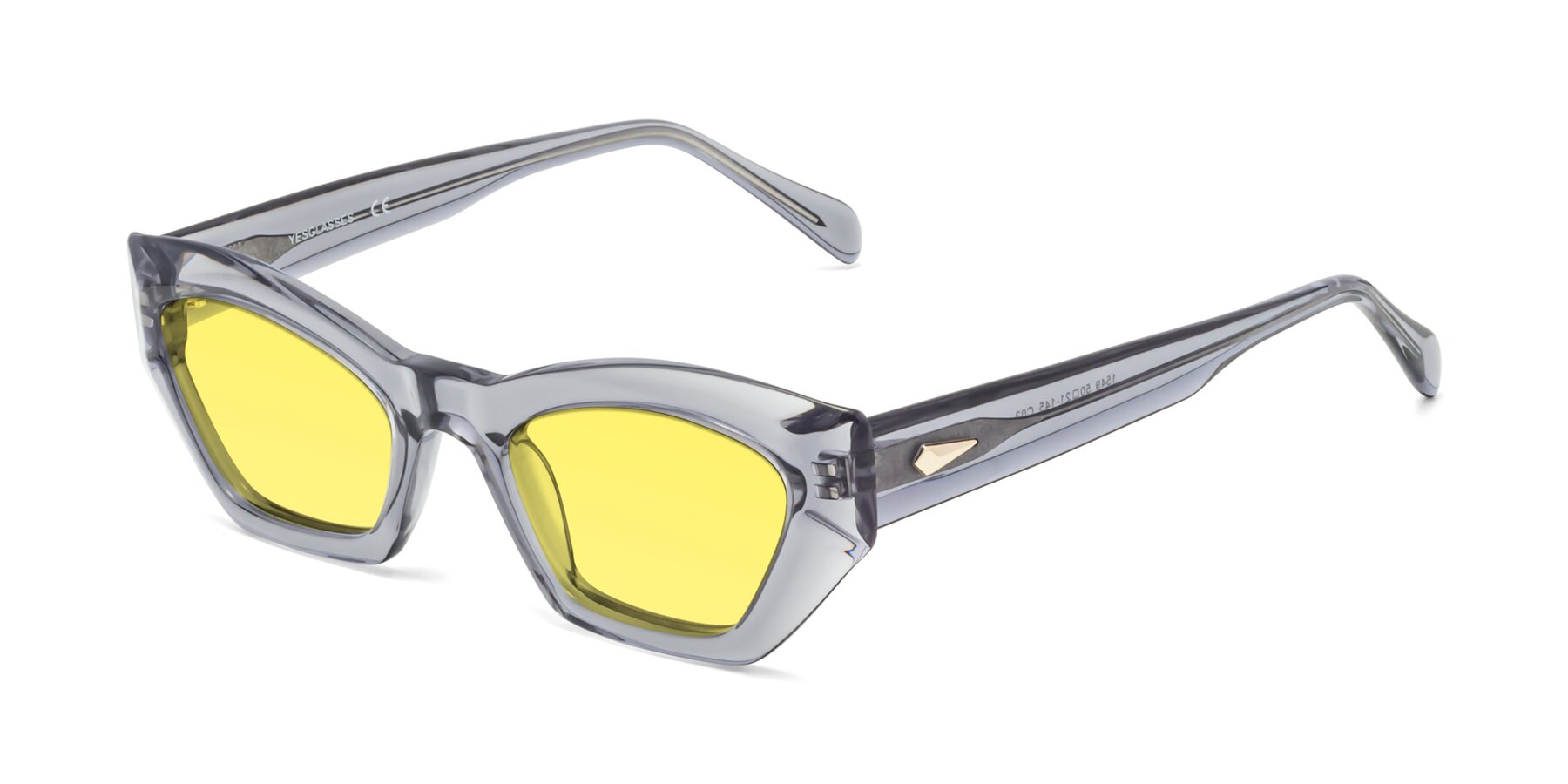 Angle of 1549 in Gray with Medium Yellow Tinted Lenses