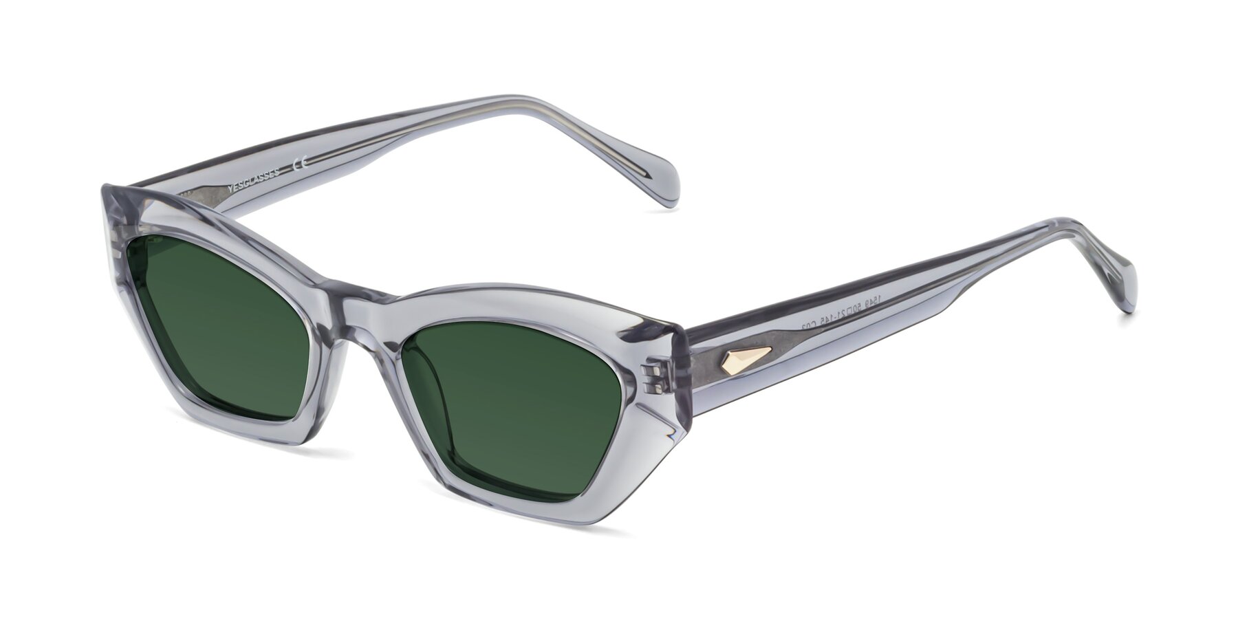 Angle of 1549 in Gray with Green Tinted Lenses