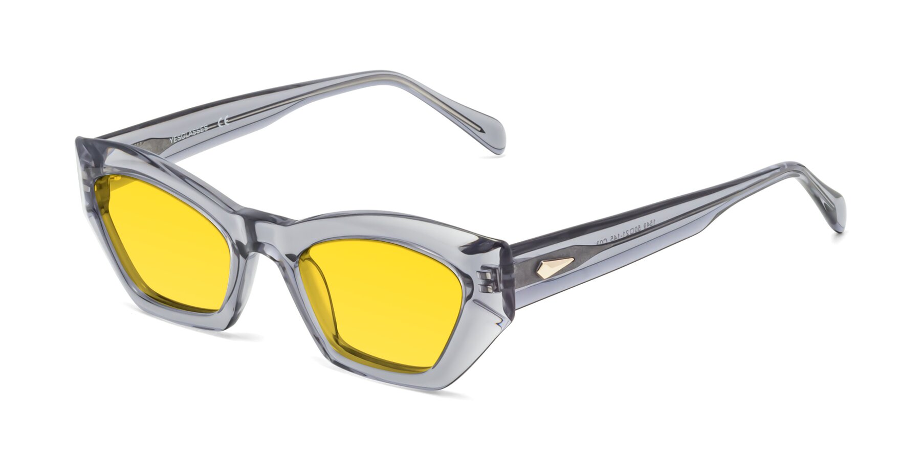 Angle of 1549 in Gray with Yellow Tinted Lenses
