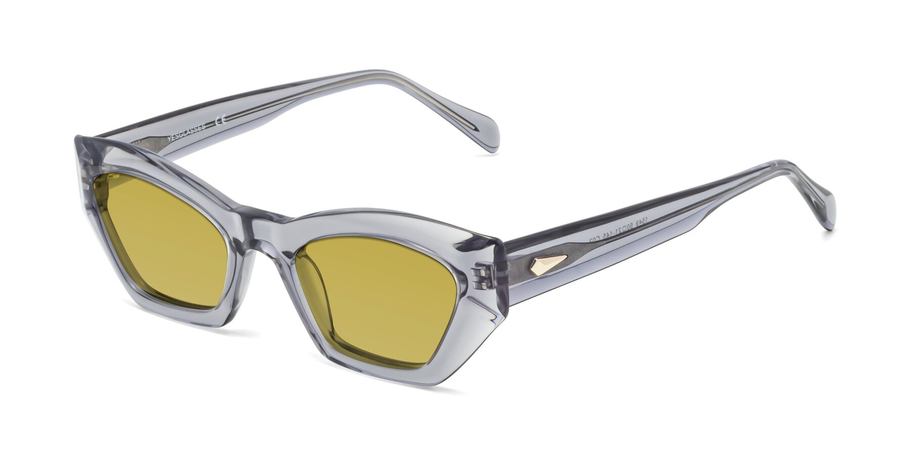 Angle of 1549 in Gray with Champagne Tinted Lenses