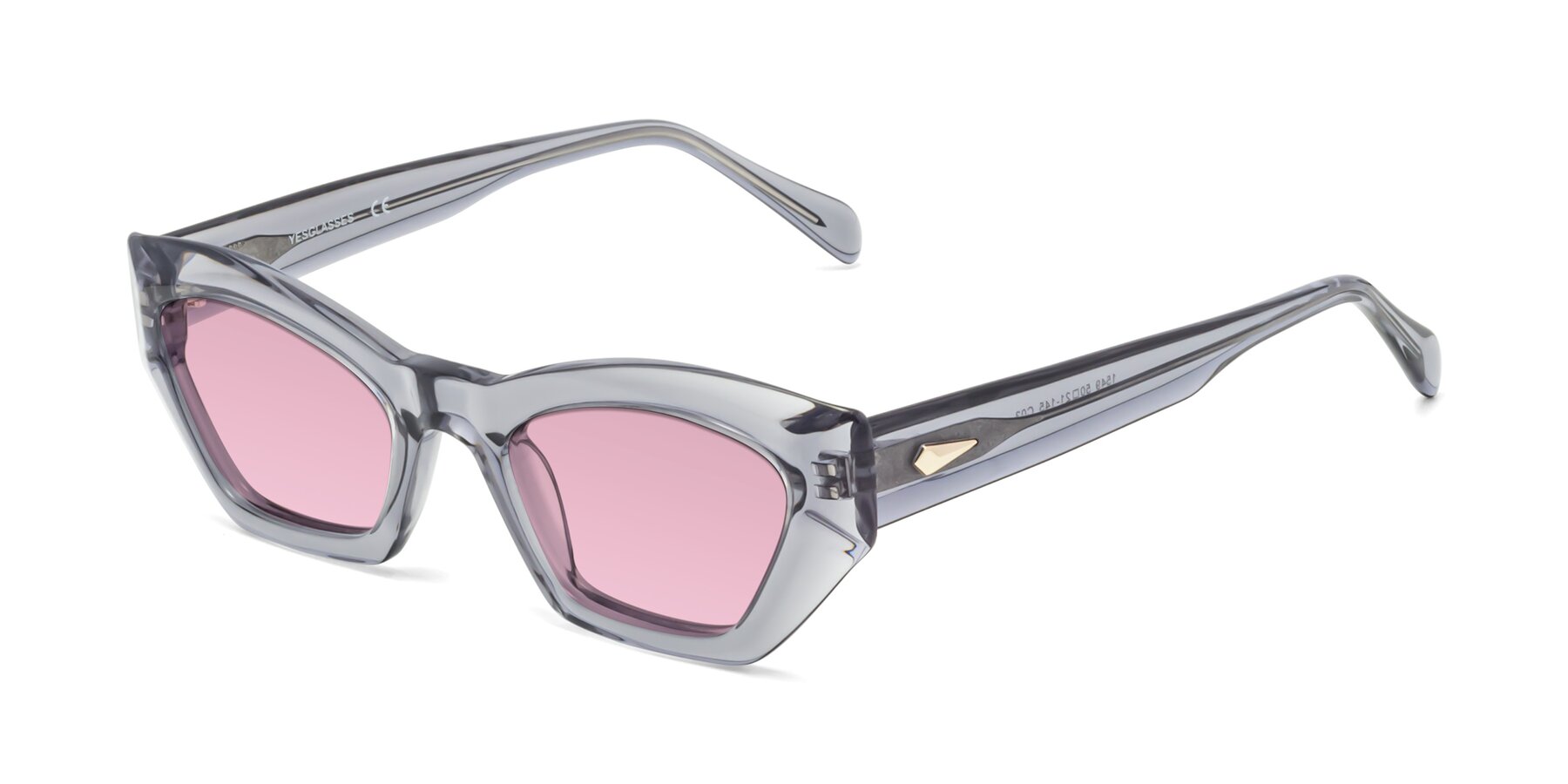 Angle of 1549 in Gray with Light Wine Tinted Lenses