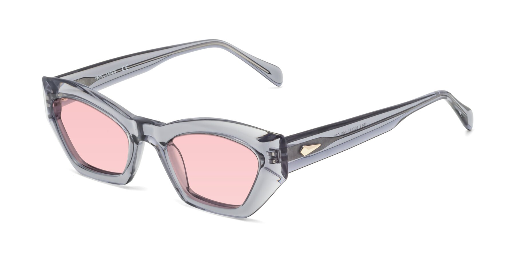 Angle of 1549 in Gray with Light Garnet Tinted Lenses