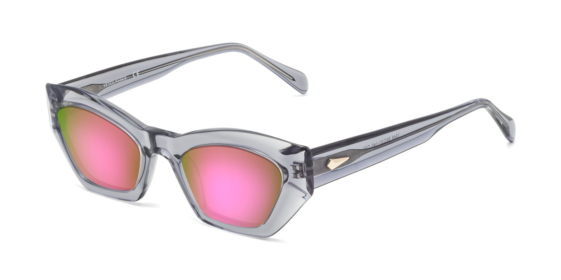 Angle of 1549 in Gray with Pink Mirrored Lenses