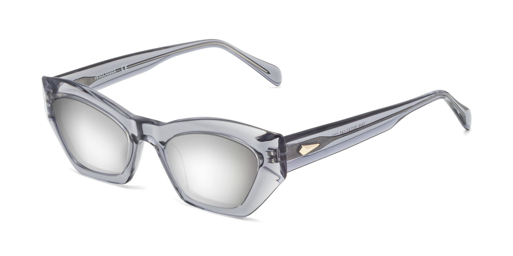 Angle of 1549 in Gray with Silver Mirrored Lenses