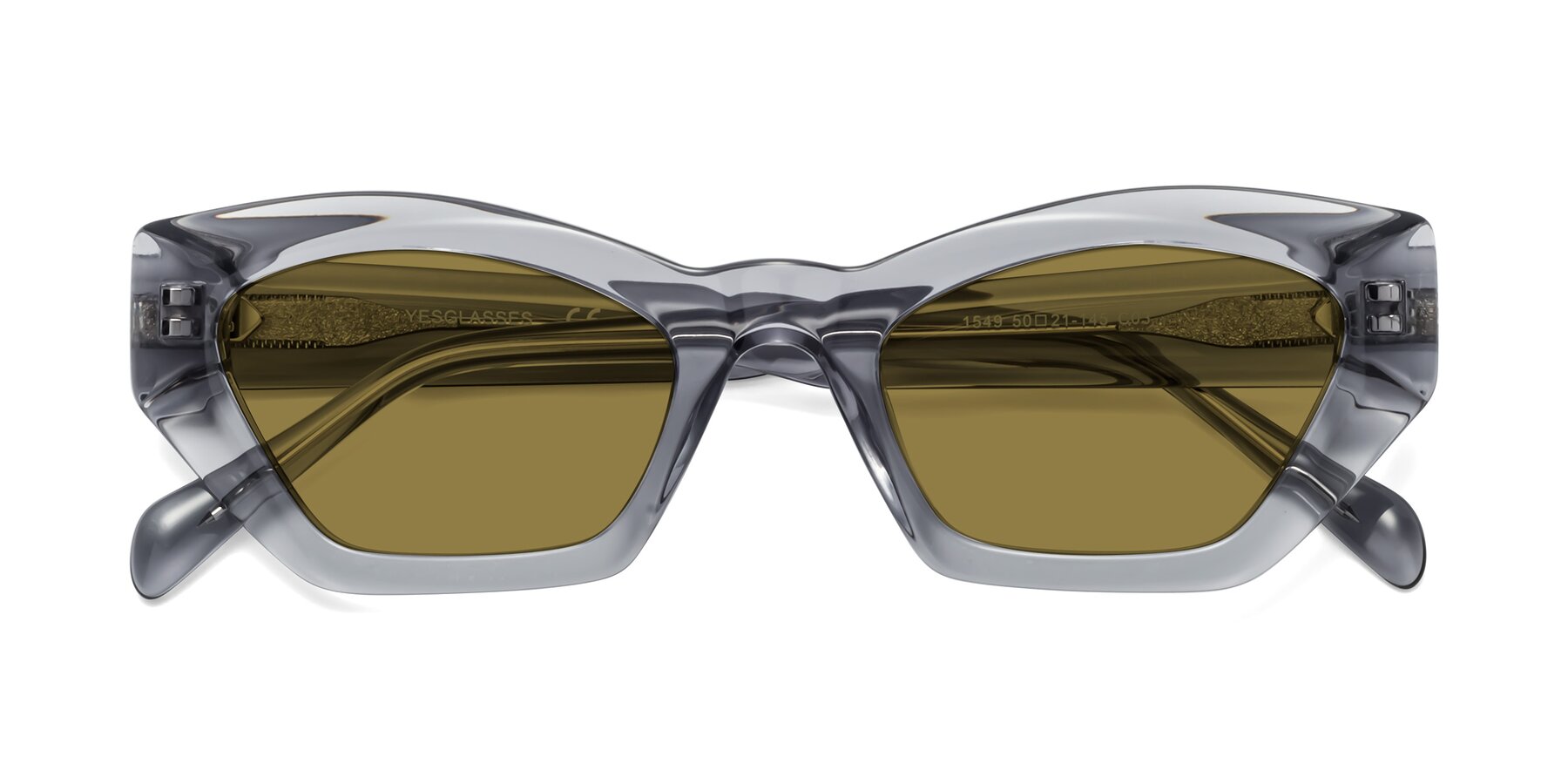 Folded Front of 1549 in Gray with Brown Polarized Lenses