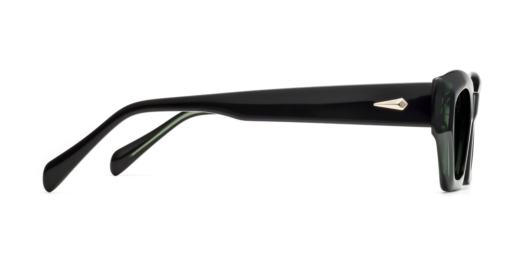 Side of 1549 in Emerald with Gray Polarized TAC Lenses