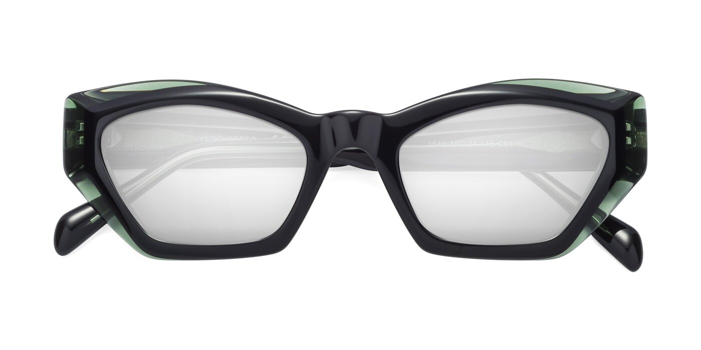 1549 - Emerald Flash Mirrored Sunglasses