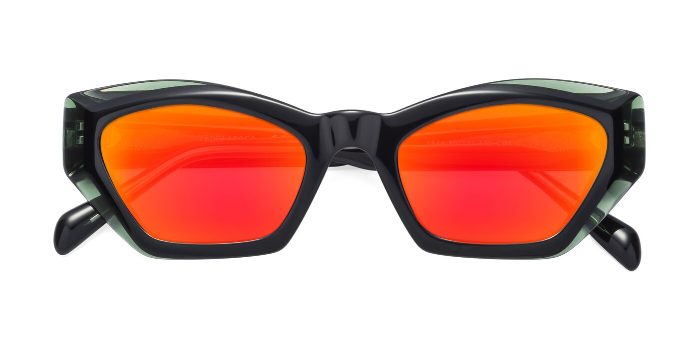 1549 - Emerald Flash Mirrored Sunglasses