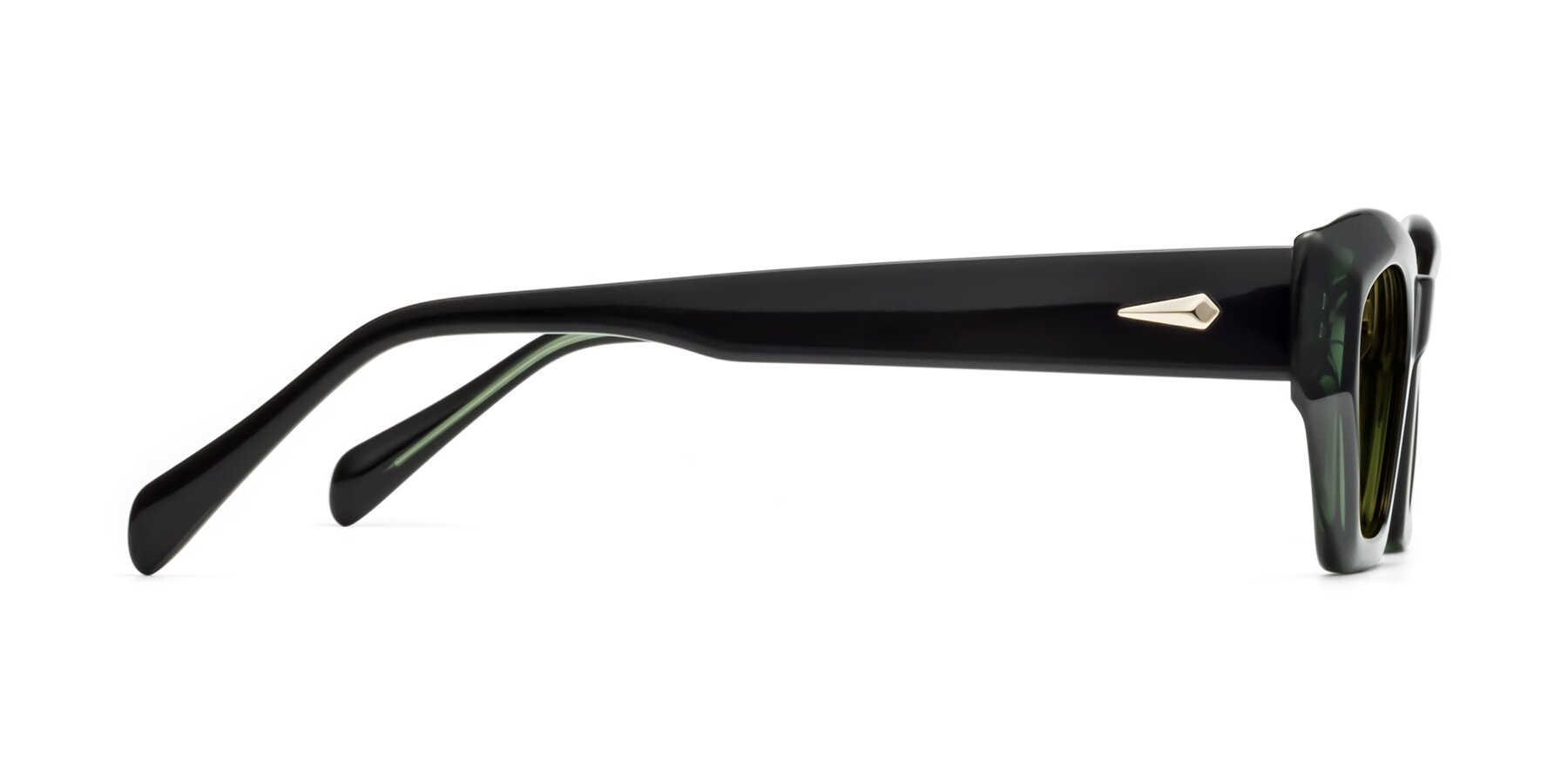 Side of 1549 in Emerald with Brown Polarized Lenses